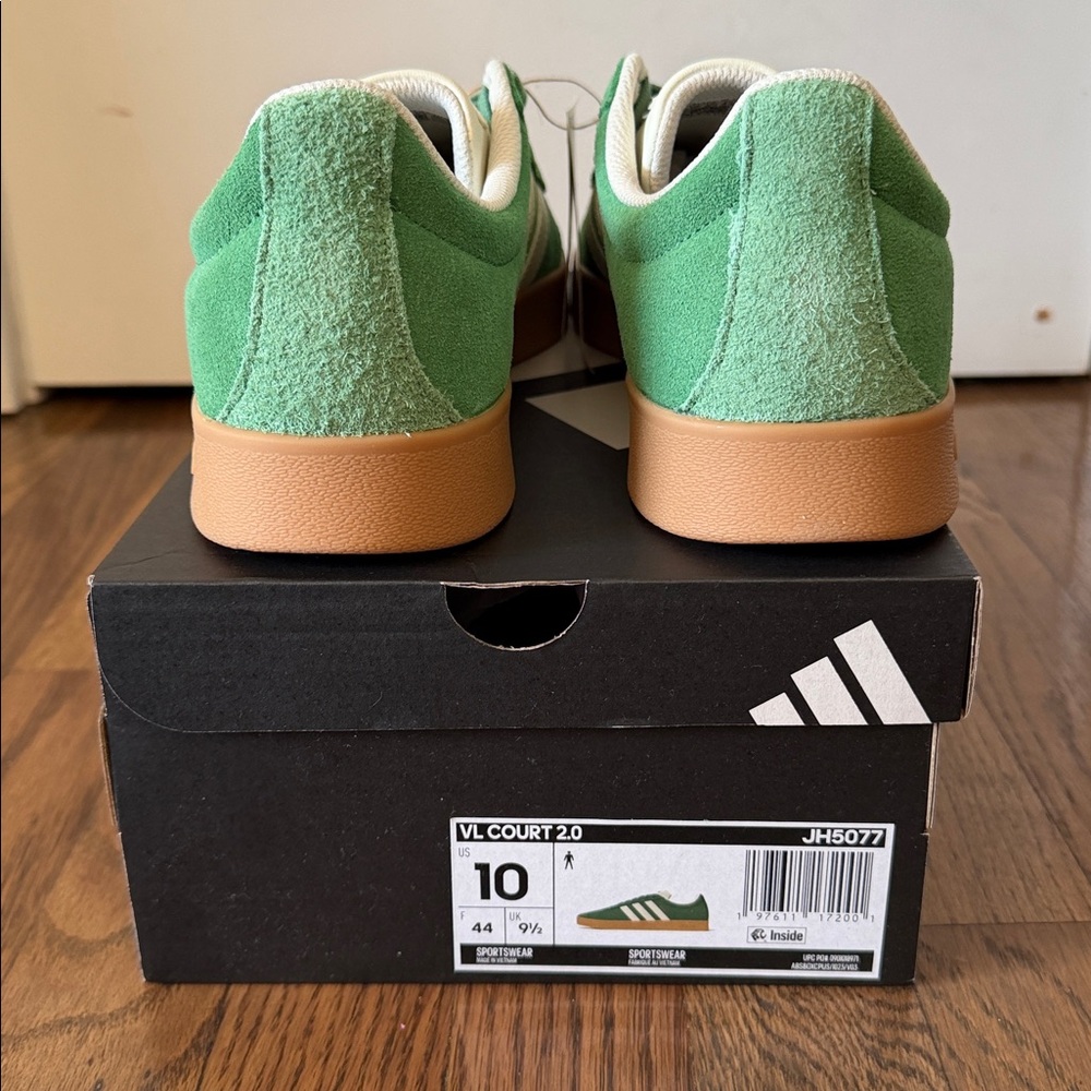 Adidas Men’s VL Court 2.0 Sportwear Preloved Green Size 10 - Picture 9 of 12